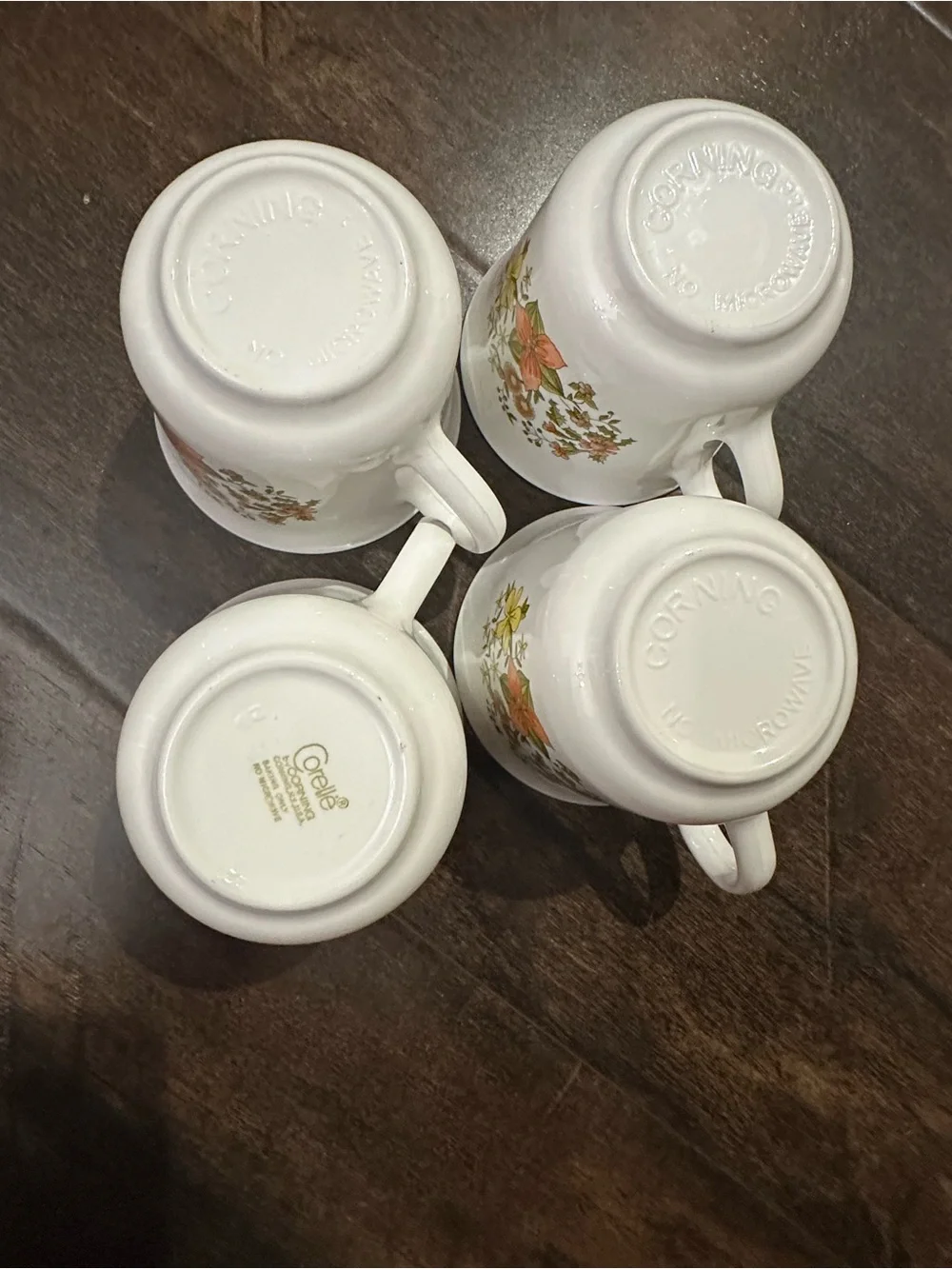 Vintage 1970’s Corning Indian Summer pattern cups set of 4
